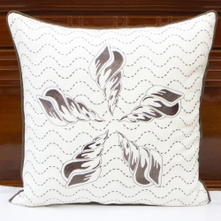Linen beach house decorative pillow